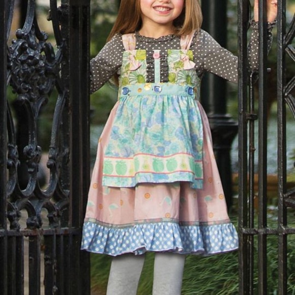 Matilda Jane Other - Matilda Jane pink swan apron knit dress